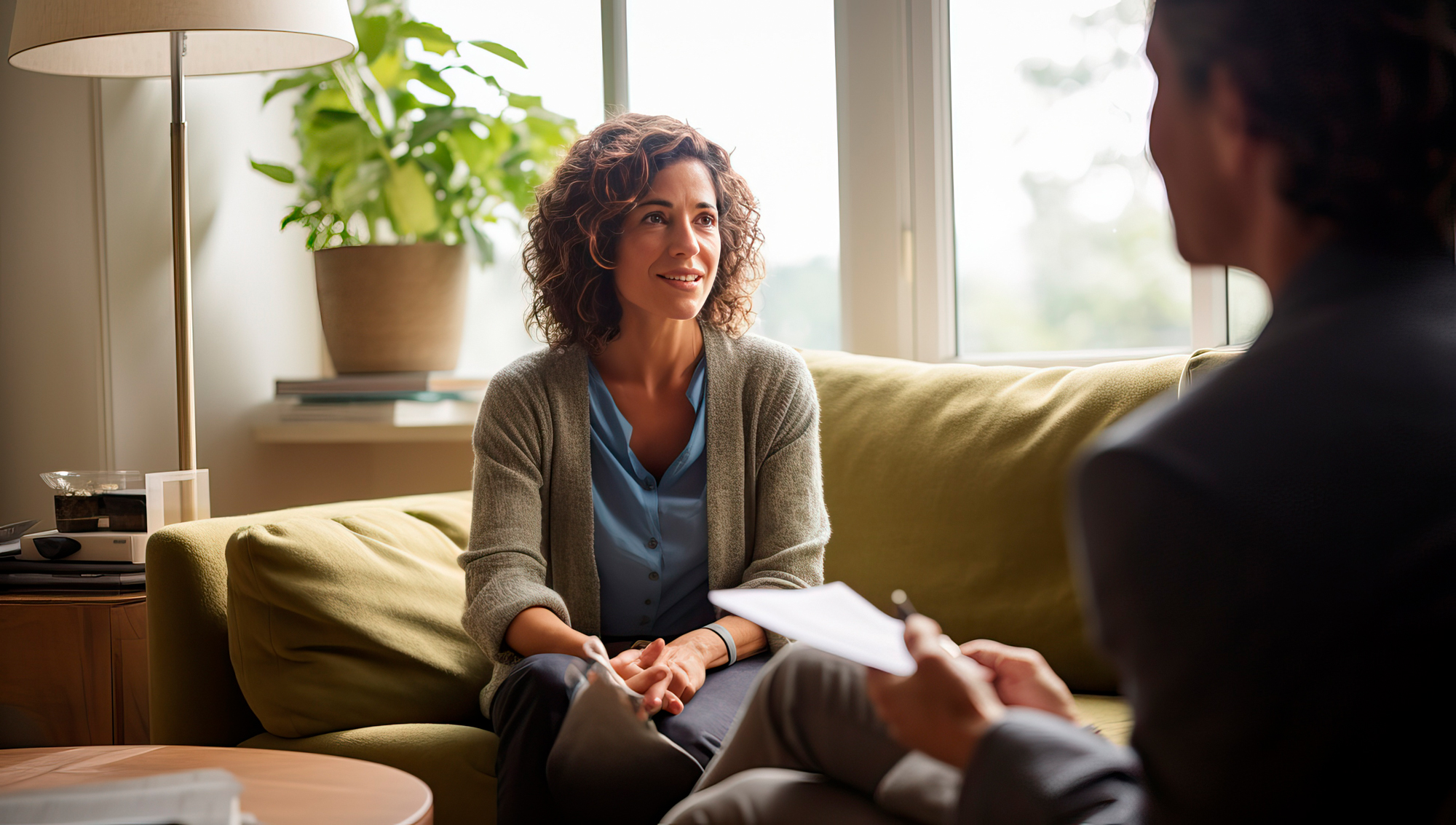 Psychotherapist working with a patient in a consultation at the office